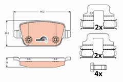 Bremsbelagsatz Scheibenbremse Hinterachse für FORD VOLVO FOCUS II GALAXY KUGA I
