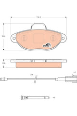 Bremsbelagsatz Scheibenbremse Vorderachse für FIAT FORD 500 PANDA / CLASSIC