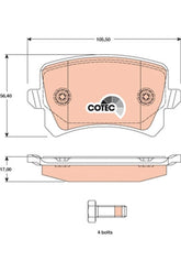 Bremsbelagsatz Scheibenbremse Hinterachse für AUDI SEAT VW A6 C6 Avant Q3