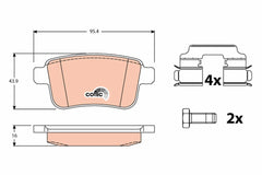 Bremsbelagsatz Scheibenbremse Hinterachse für MERCEDES-BENZ RENAULT CITAN