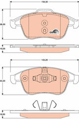 Bremsbelagsatz Scheibenbremse Vorderachse für RENAULT CLIO IV FLUENCE GRAND