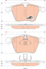Bremsbelagsatz Scheibenbremse Vorderachse für JAGUAR F-TYPE Coupe Cabriolet