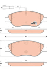 Bremsbelagsatz Scheibenbremse Vorderachse für ALFA ROMEO FIAT LANCIA MITO BRAVO