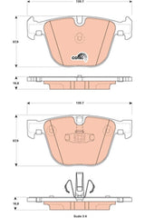 Bremsbelagsatz Scheibenbremse Hinterachse für BMW 5 Gran Turismo 7