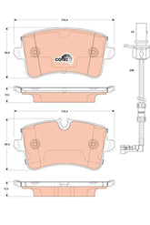 Bremsbelagsatz Scheibenbremse Hinterachse für AUDI A8 D4