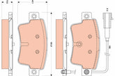 Bremsbelagsatz Scheibenbremse Hinterachse für FIAT ABARTH GRANDE PUNTO EVO