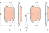 Bremsbelagsatz Scheibenbremse Hinterachse für FIAT ABARTH 500 C 500C / 595C
