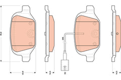 Bremsbelagsatz Scheibenbremse Hinterachse für FIAT ABARTH 500 C 500C / 595C