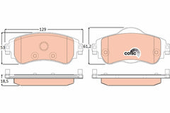 Bremsbelagsatz Scheibenbremse Vorderachse für CITROËN C4 II DS4