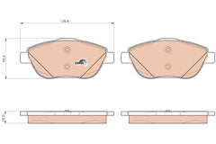 Bremsbelagsatz Scheibenbremse Vorderachse für CITROËN OPEL PEUGEOT DS C3