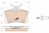 Bremsbelagsatz Scheibenbremse Hinterachse für CITROËN PEUGEOT DS C3 AIRCROSS II