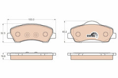 Bremsbelagsatz Scheibenbremse Vorderachse für PEUGEOT CITROËN 308 II SW 301