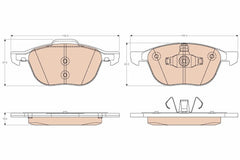 Bremsbelagsatz Scheibenbremse Vorderachse für VOLVO V40 Schrägheck Cross