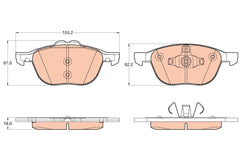 Bremsbelagsatz Scheibenbremse Vorderachse für FORD KUGA II TOURNEO CONNECT /