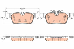 Bremsbelagsatz Scheibenbremse Hinterachse für BMW MINI 1 2 Active Tourer Gran
