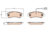 Bremsbelagsatz Scheibenbremse Hinterachse für CITROËN FIAT OPEL PEUGEOT JUMPER