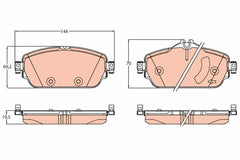 Bremsbelagsatz Scheibenbremse Vorderachse für MERCEDES-BENZ C-KLASSE T-Model