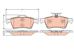 Bremsbelagsatz Scheibenbremse Hinterachse für CITROËN DAIMLER FORD JAGUAR MAZDA