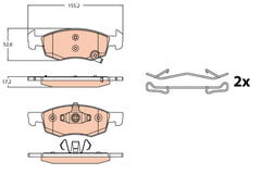 Bremsbelagsatz Scheibenbremse Vorderachse für OPEL CORSA E Kasten/Schrägheck
