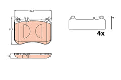 Bremsbelagsatz Scheibenbremse Vorderachse für MERCEDES-BENZ CLS E-KLASSE