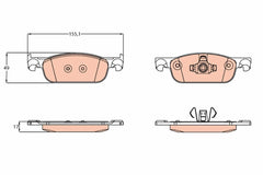Bremsbelagsatz Scheibenbremse Vorderachse für LADA RENAULT DACIA XRAY CLIO IV