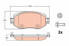 Bremsbelagsatz Scheibenbremse Vorderachse für RENAULT MEGANE IV Stufenheck