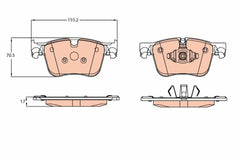 Bremsbelagsatz Scheibenbremse Vorderachse für CITROËN OPEL PEUGEOT VAUXHALL DS