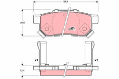 Bremsbelagsatz Scheibenbremse Hinterachse für HONDA CITY V Stufenheck CIVIC