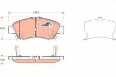 Bremsbelagsatz Scheibenbremse Vorderachse für HONDA JAZZ II LOGO