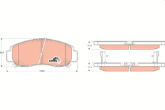 Bremsbelagsatz Scheibenbremse Vorderachse für HONDA FR-V CIVIC IX Stufenheck