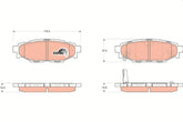 Bremsbelagsatz Scheibenbremse Hinterachse für SUBARU TOYOTA BRZ FORESTER