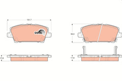 Bremsbelagsatz Scheibenbremse Vorderachse für HONDA CIVIC VIII Hatchback