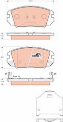 Bremsbelagsatz Scheibenbremse Vorderachse für HYUNDAI KIA TUCSON SONATA V