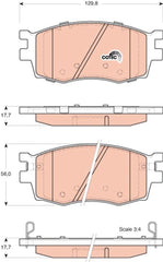 Bremsbelagsatz Scheibenbremse Vorderachse für HYUNDAI KIA ACCENT III Stufenheck