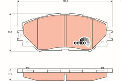 Bremsbelagsatz Scheibenbremse Vorderachse für SUBARU TOYOTA LEXUS TREZIA ALLION