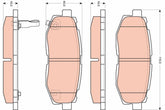 Bremsbelagsatz Scheibenbremse Hinterachse für SUBARU TOYOTA BRZ FORESTER LEGACY