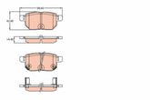 Bremsbelagsatz Scheibenbremse Hinterachse für SUBARU TOYOTA LEXUS ASTON MARTIN