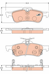 Bremsbelagsatz Scheibenbremse Hinterachse für DAIHATSU TOYOTA CHARADE VIII