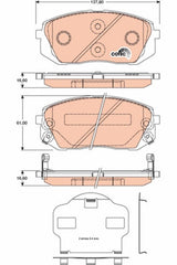 Bremsbelagsatz Scheibenbremse Vorderachse für RENAULT HYUNDAI KIA SYMBOL/LOGAN