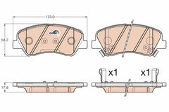 Bremsbelagsatz Scheibenbremse Vorderachse für HYUNDAI KIA ACCENT IV Stufenheck