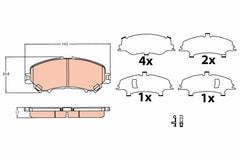 Bremsbelagsatz Scheibenbremse Vorderachse für NISSAN QASHQAI II SUV