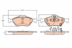 Bremsbelagsatz Scheibenbremse Vorderachse für TOYOTA YARIS Kasten/Schrägheck