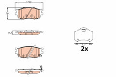 Bremsbelagsatz Scheibenbremse Vorderachse für HYUNDAI i20 I