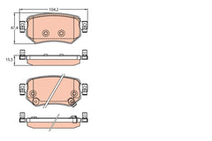 Bremsbelagsatz Scheibenbremse Hinterachse für MAZDA 6 Kombi Stufenheck
