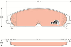 Bremsbelagsatz Scheibenbremse Vorderachse für CHRYSLER DODGE LANCIA 300C Touring