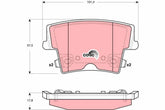 Bremsbelagsatz Scheibenbremse Hinterachse für CHRYSLER DODGE LANCIA 300C Touring