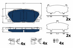 Bremsbelagsatz Scheibenbremse Vorderachse für TOYOTA LEXUS PRIUS CT