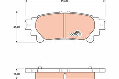 Bremsbelagsatz Scheibenbremse Hinterachse für TOYOTA LEXUS HIGHLANDER / KLUGER
