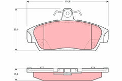 Bremsbelagsatz Scheibenbremse Vorderachse für MG ROVER MGF TF 100 / METRO