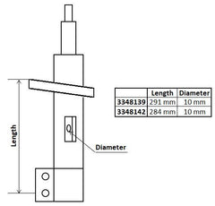 Stoßdämpfer Vorderachse für CITROËN OPEL PEUGEOT TOYOTA BERLINGO